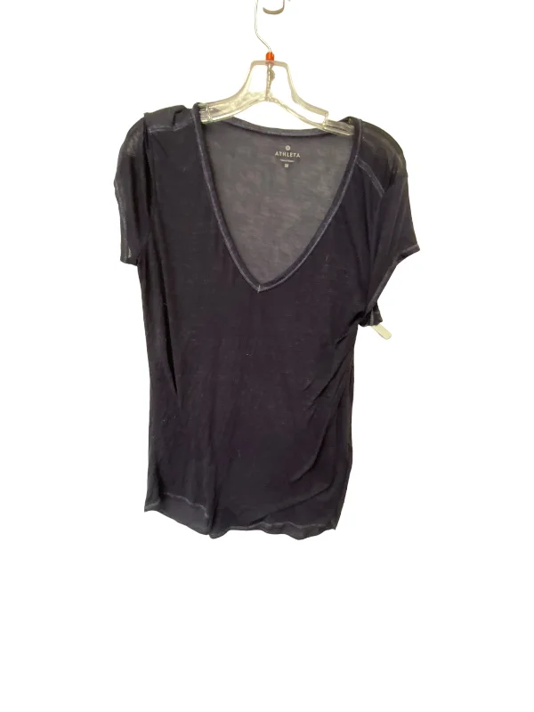 women's T-shirts with high-low hemlinesTop Short Sleeve Basic By Athleta  Size: M