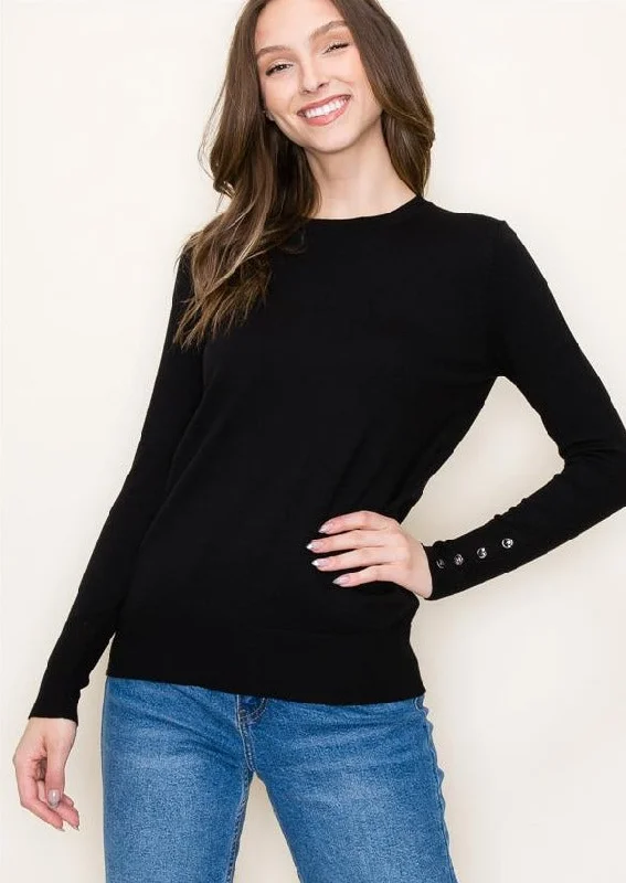 women's tops for boho-chic stylesButton Sleeve Classic Crew necks - 4 Colors!