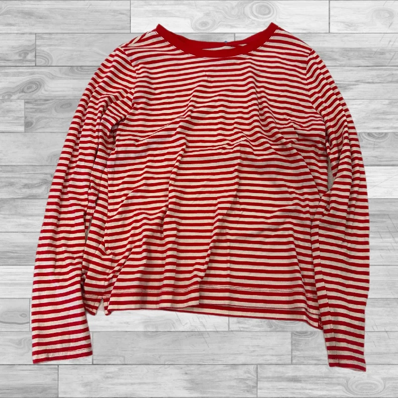 women's long sleeve tops with vintage stylesStriped Top Long Sleeve Basic Loft, Size M