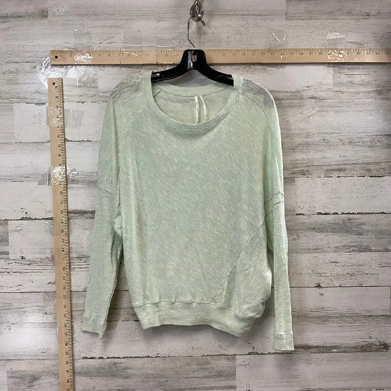 women's long sleeve tops with wrinkle-resistant fabricGreen Top Long Sleeve Anthropologie, Size Xs