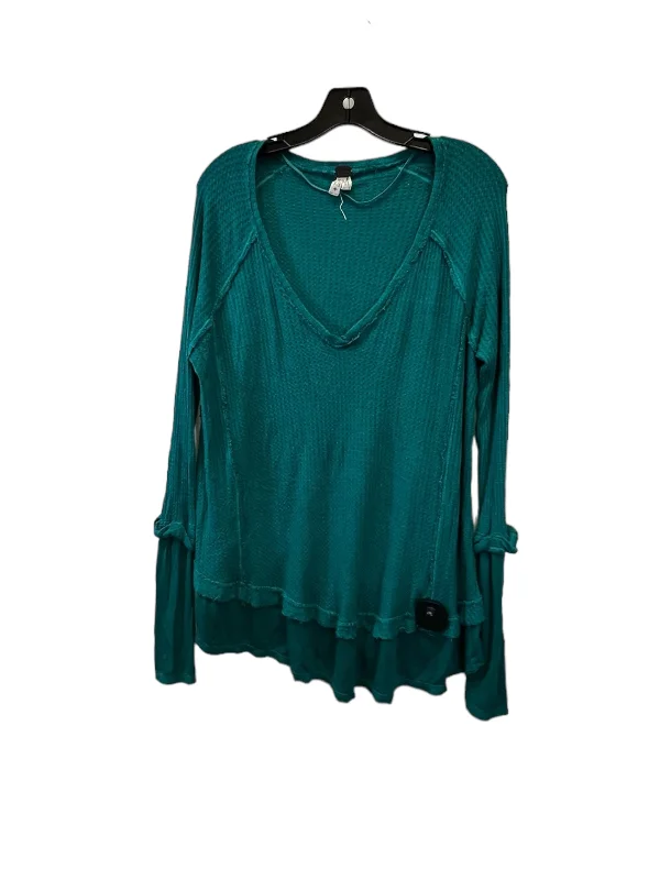 women's long sleeve tops with thermal insulationGreen Tunic Long Sleeve We The Free, Size Xs