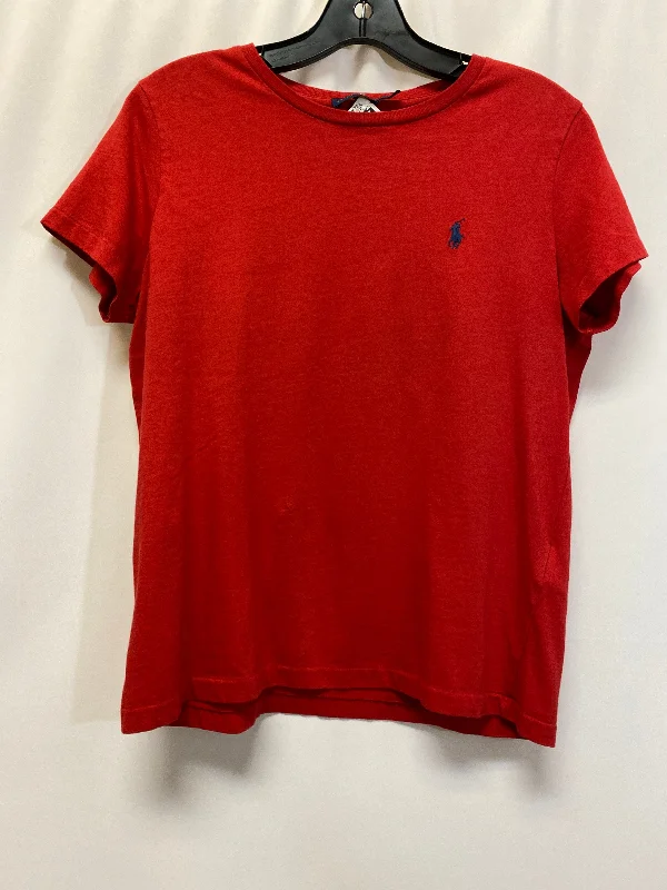 women's T-shirts with scoop necksTop Short Sleeve By Polo Ralph Lauren  Size: L