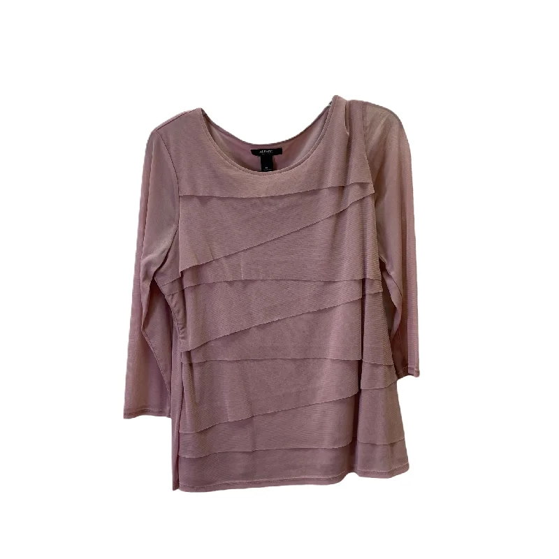 women's long sleeve tops for the officeMauve Top Long Sleeve By Alfani, Size: Petite L