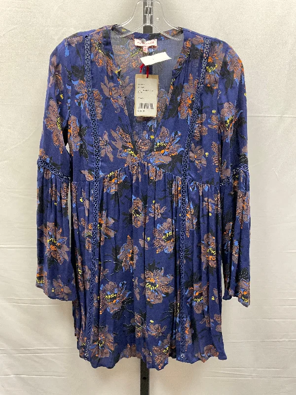 women's long sleeve tops with ethical sourcingFloral Print Tunic Long Sleeve Clothes Mentor, Size S