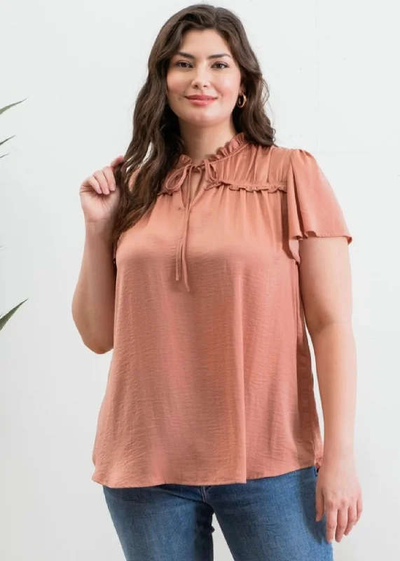 women's tops for smart casual looksCurvy Sienna Ruffle Top