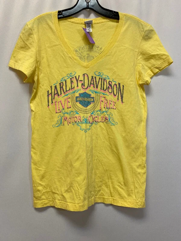 women's T-shirts for layeringTop Short Sleeve By Harley Davidson  Size: S