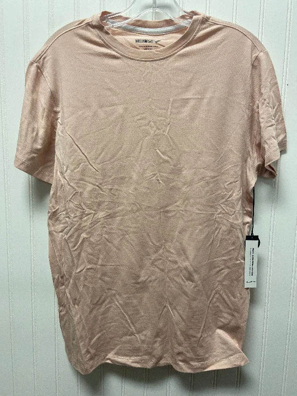 women's T-shirts for casual FridaysPink Top Short Sleeve Basic William Rast, Size M