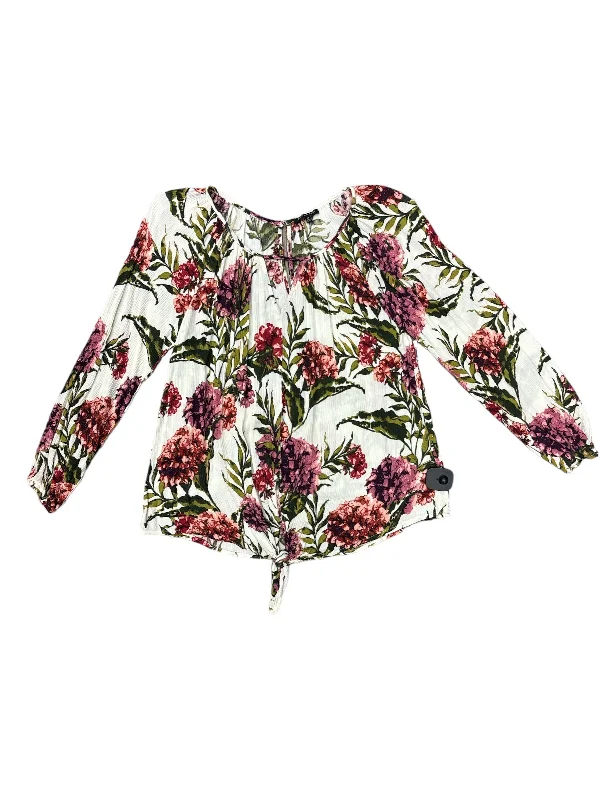 women's long sleeve tops with relaxed fitsFloral Print Top Long Sleeve Staccato, Size M