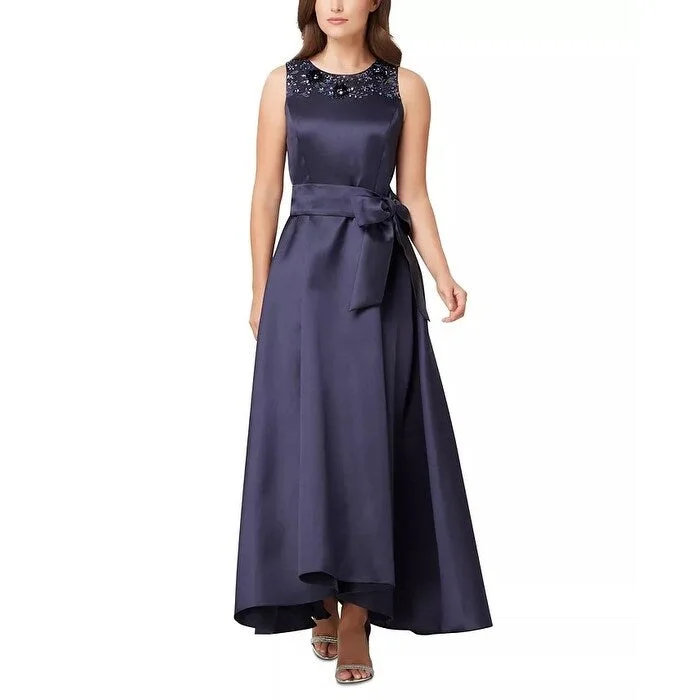 women's party dressesTahari Women's Embellished Mikado Gown Navy Size 6