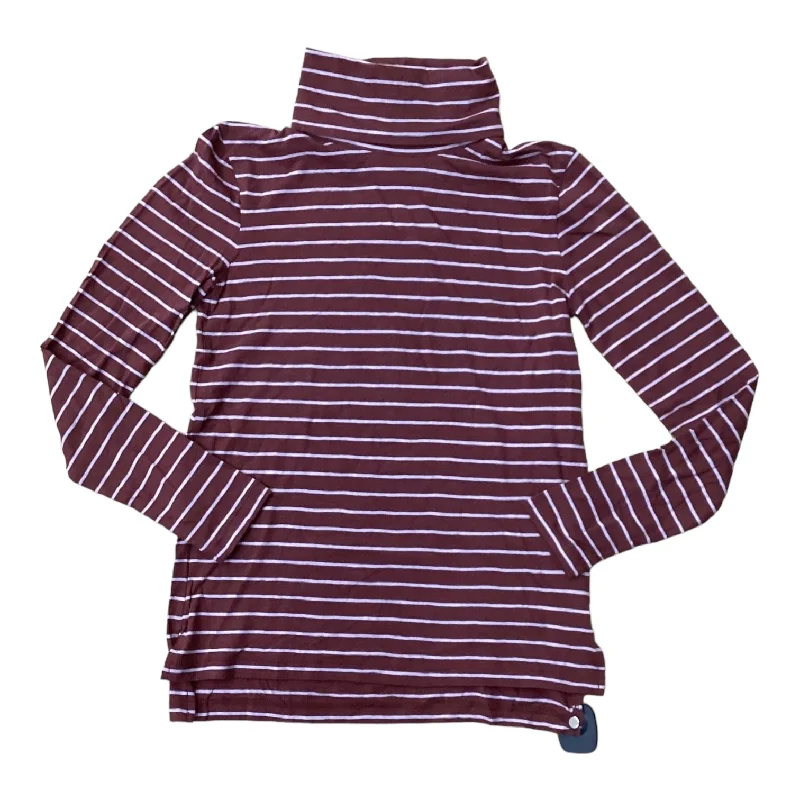 women's long sleeve tops for special occasionsBrown & Pink Top Long Sleeve Madewell, Size Xs