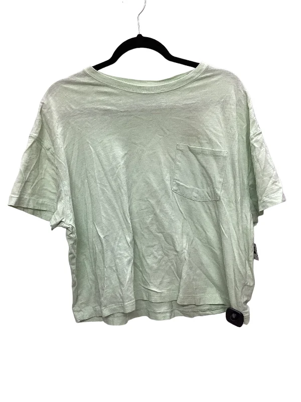 women's T-shirts with scoop necksGreen Top Short Sleeve Basic Universal Thread, Size L