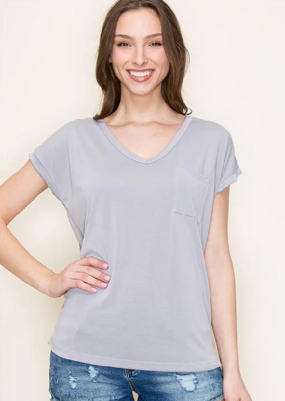 women's tops for cocktail partiesSoft Modal Pocket Tees - 4 colors!