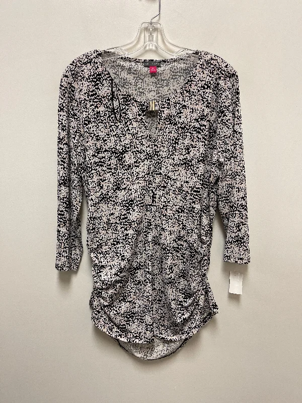 women's long sleeve tops with fleece liningPink & White Top Long Sleeve Vince Camuto, Size Xl