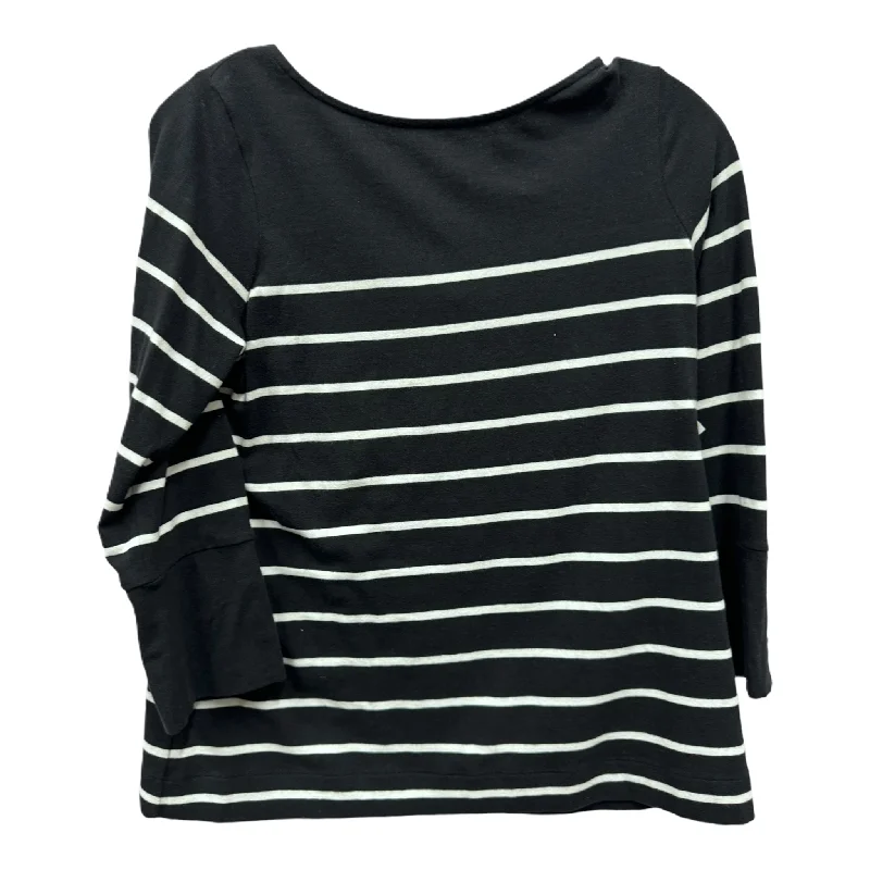 women's long sleeve tops for casual wearBlack & White Top Long Sleeve By J. Jill, Size: Xs