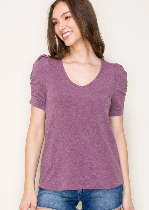 striped women's topsSoft Cinch Sleeve Tops - 2 Colors!