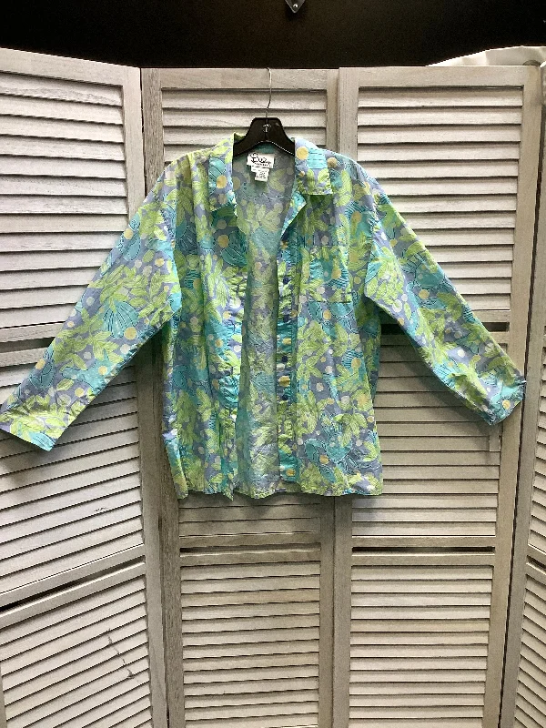 women's long sleeve tops with button-down frontsMulti-colored Top Long Sleeve Lilly Pulitzer, Size M