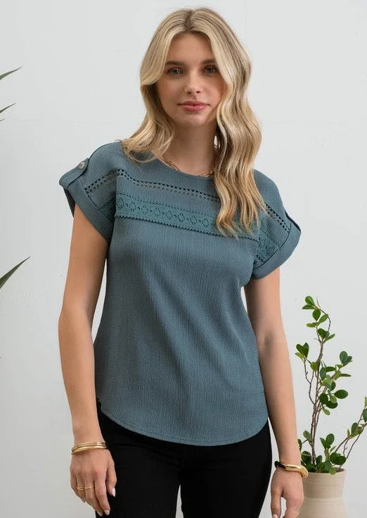 women's tops with bell sleevesLace Trim Tops - 3 Colors!