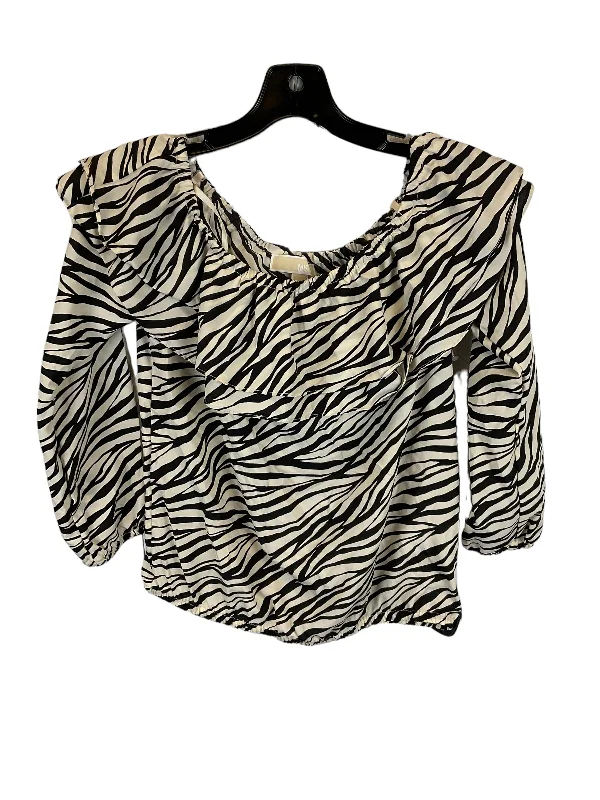 women's long sleeve tops with athletic fitsCream Top Long Sleeve Michael By Michael Kors, Size Xs