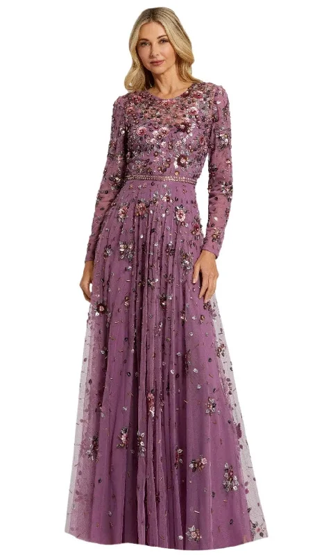 women's bow dressesMac Duggal 10063 - Jewel Neck Embellished Evening Dress