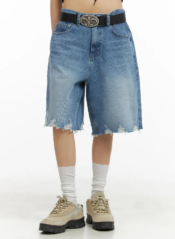 women's denim jeans with spandexBaggy Denim Jorts (UNISEX) CA419