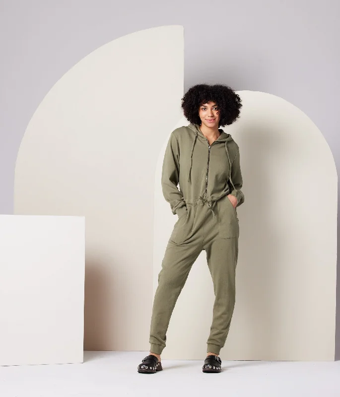 women's jumpsuits with off-the-shoulder sleevesValerie Jumpsuit - Army