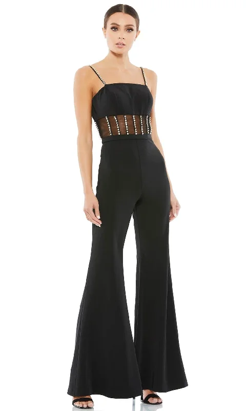 women's loose-fit jumpsuitsIeena Duggal 26601 - Square Formal Jumpsuit | Couture Candy