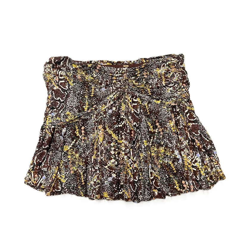 women's floral pleated skirtsSkirt Mini & Short By Free People In Snakeskin Print, Size: 6