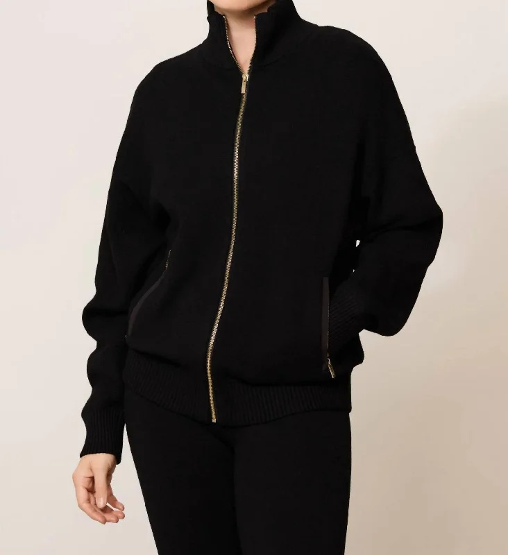 women's coats with pocketsOlly Bomber Jacket In Black