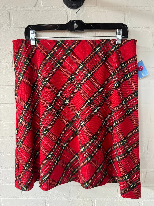 women's wool skirtsSkirt Mini & Short By Karen Kane In Red, Size: 14