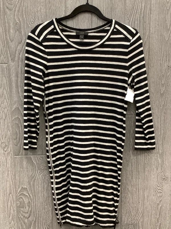 women's short-sleeved dressesDress Casual Midi By J. Crew In Striped Pattern, Size: Xs