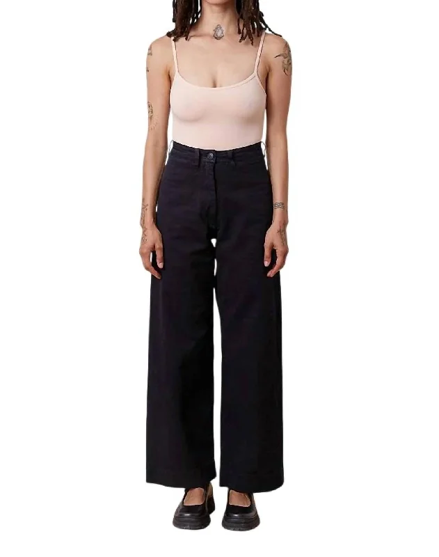 women's denim jeans with stretch fabricSailor Pant In Faded Black