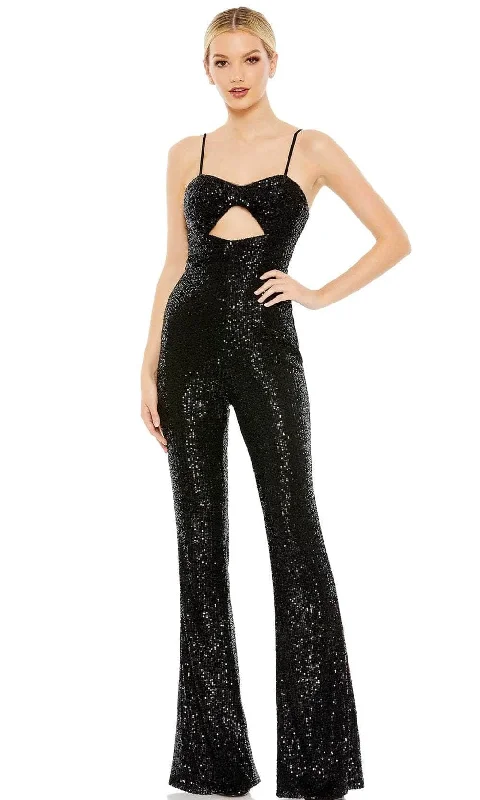 women's jumpsuits with pocketsIeena Duggal 42017 - Sequined Cutout Formal Jumpsuit