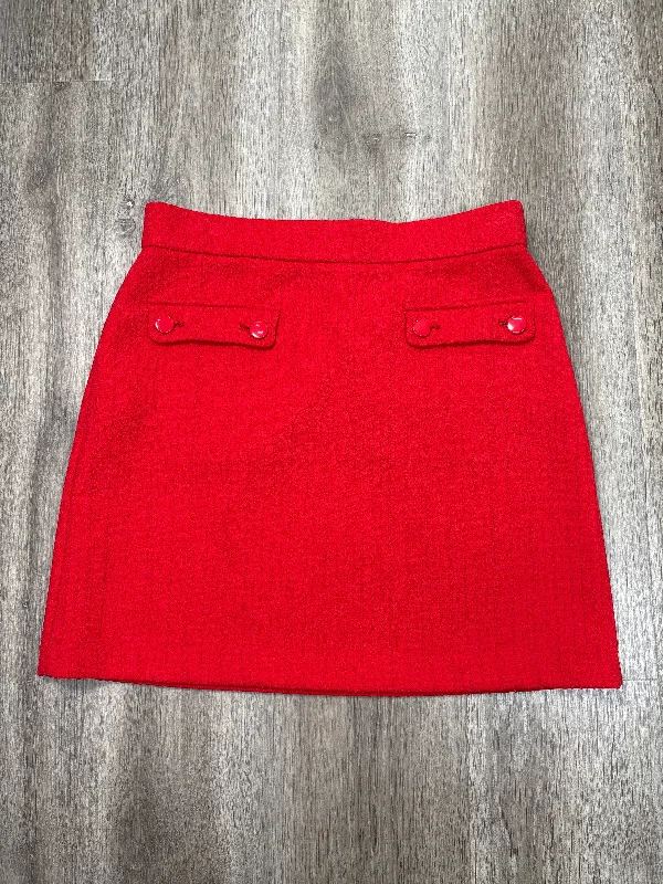 women's circle skirtsSkirt Mini & Short By Loft In Red, Size: Mp