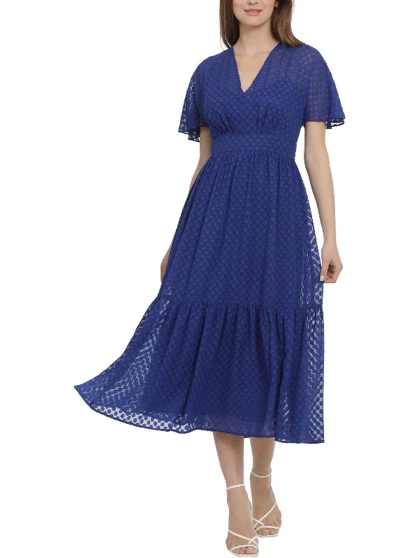 women's fair-trade dressesWomens Tiered Polyester Midi Dress