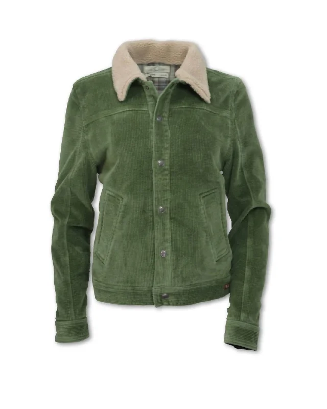 women's coats for smart casual looksStretch Corduroy Jacket In Olive