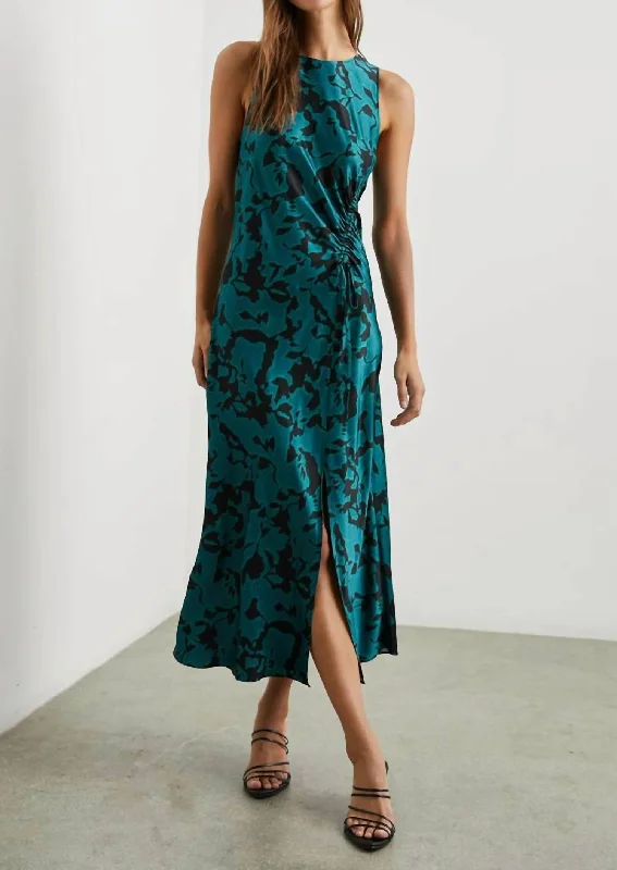 women's sheath dressesGabriella Midi Dress In Teal Ice