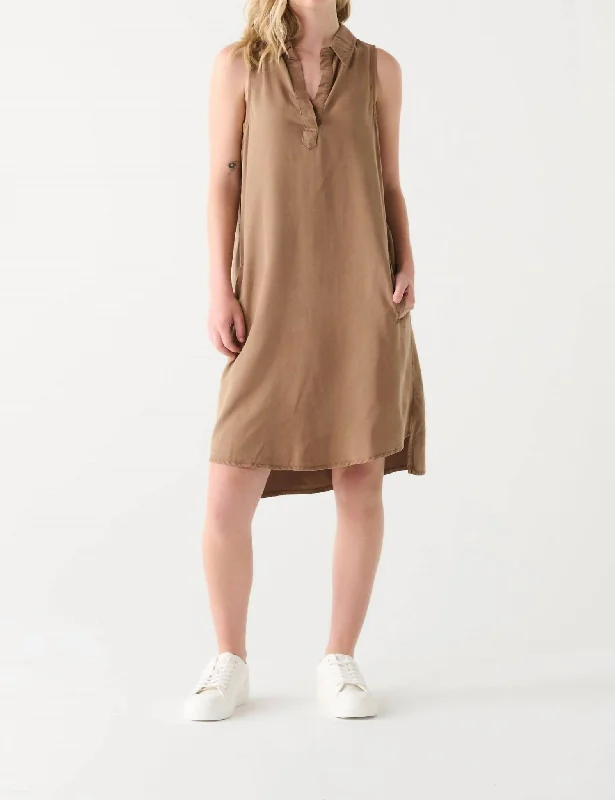 women's body-skimming dressesTencel Mini Dress In Mocha