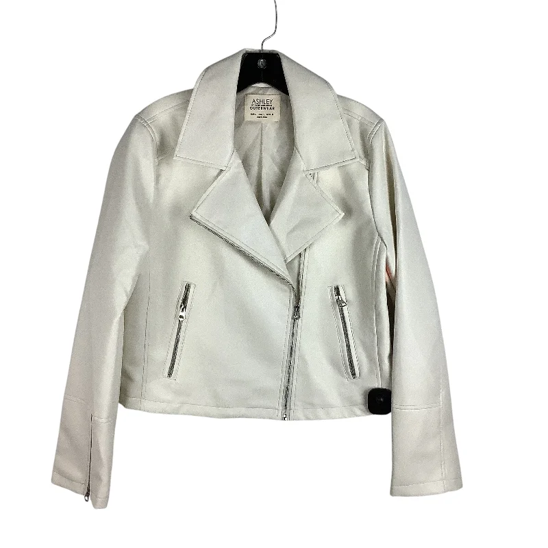 women's coats for glamorous eveningsJacket Faux Leather By Ashley In White, Size: L