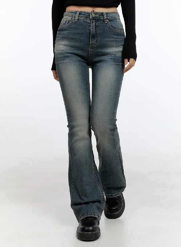 women's denim jeans with embroidered back pocketsFifi ClassicWash Bootcut Jeans CS410