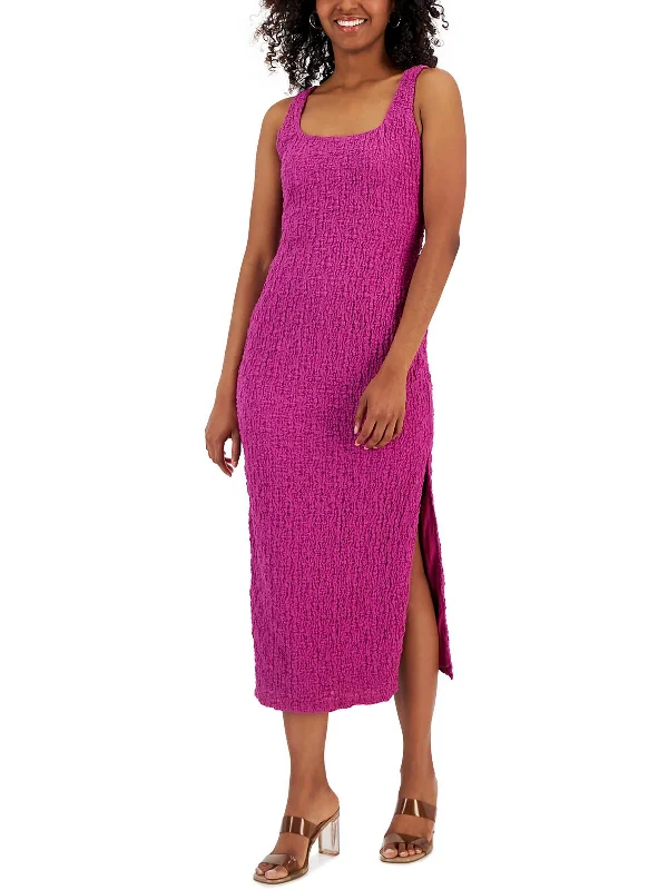 women's casual Friday dressesWomens Textured Midi Dress