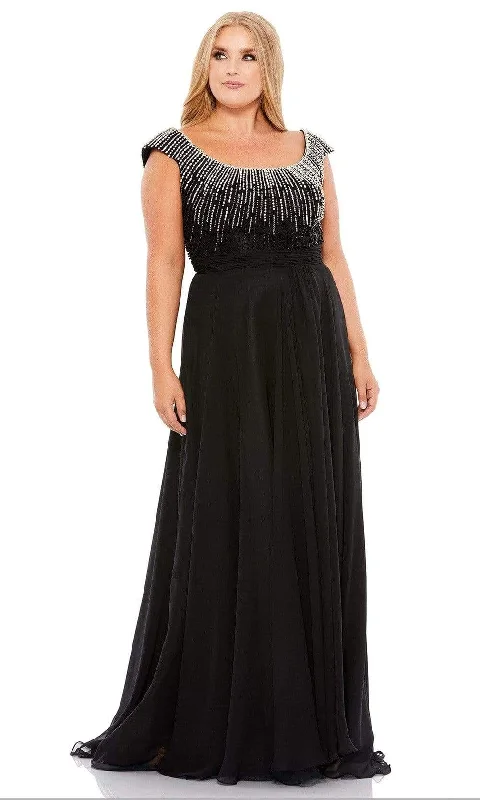 women's retro dressesMac Duggal - 67735 Bead Embellished Scoop Evening Dress