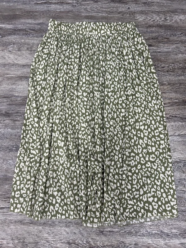 women's midi skirtsSkirt Maxi By Exlura In Green & White, Size: Xxl