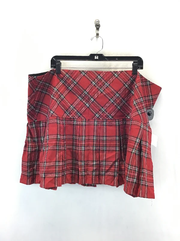 women's mini skirtsSkirt Mini & Short By Clothes Mentor In Plaid Pattern, Size: 3x