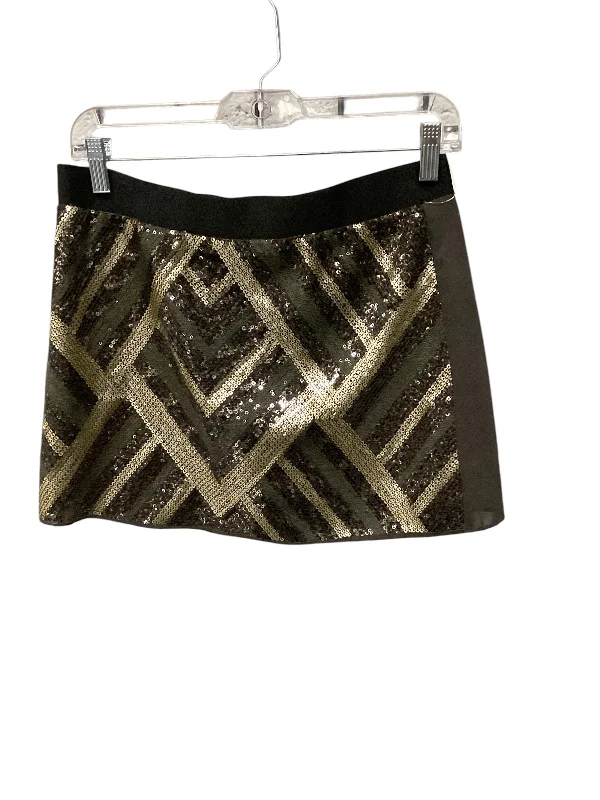 women's A-line skirtsSkirt Mini & Short By Clothes Mentor In Black & Gold, Size: Xs