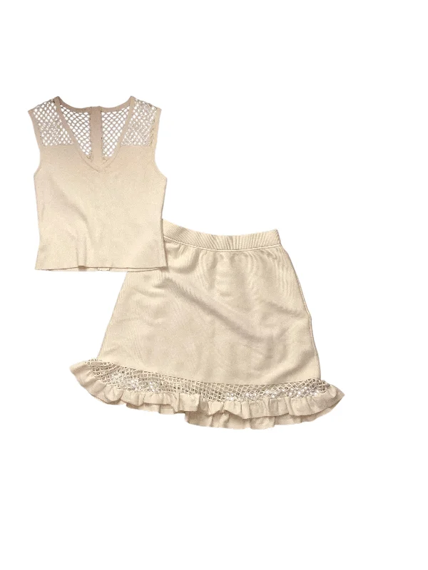 women's satin skirtsSkirt Set 2pc By Rachel Roy In Cream, Size: M