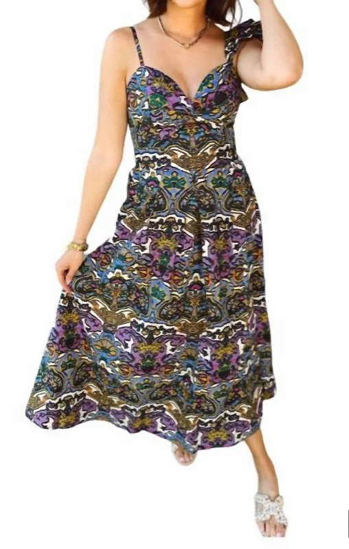 women's mother of the bride dressesSolana Midi Dress In Mosaic