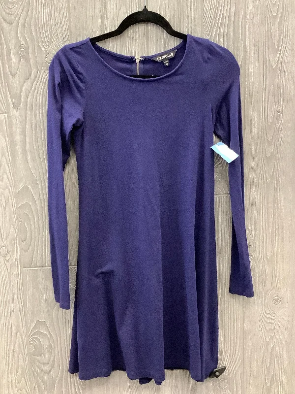 women's solid color dressesDress Casual Midi By Express In Purple, Size: Xs