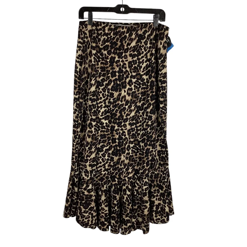 women's travel-friendly cocktail skirtsSkirt Midi By Clothes Mentor In Animal Print, Size: M