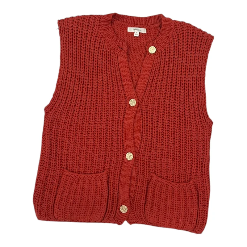 women's coats with fur collarsVest Sweater By Clothes Mentor In Red, Size:M