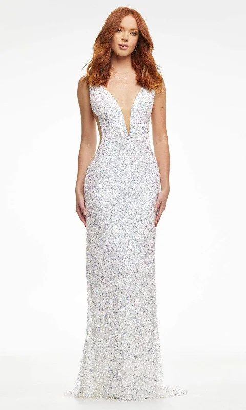 women's body-skimming dressesAshley Lauren - 11081 Fitted Sequin Evening Dress